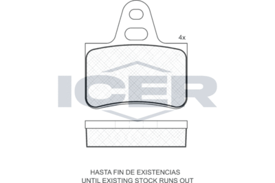 180359 ICER Комплект тормозных колодок, дисковый тормоз