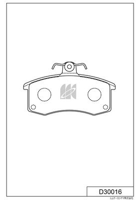 D30016 MK Kashiyama Комплект тормозных колодок, дисковый тормоз