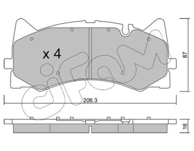 82212710 CIFAM Комплект тормозных колодок, дисковый тормоз