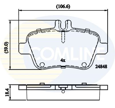 CBP02209 COMLINE Комплект тормозных колодок, дисковый тормоз