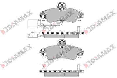N09533 DIAMAX Комплект тормозных колодок, дисковый тормоз