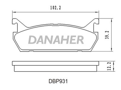 DBP931 DANAHER Комплект тормозных колодок, дисковый тормоз