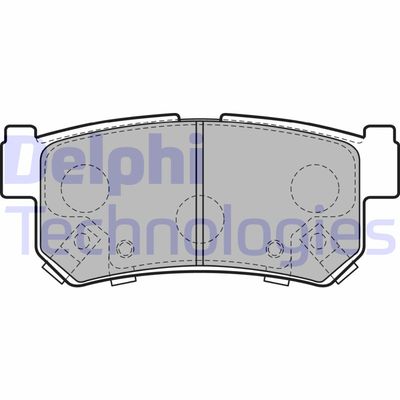 LP2127 DELPHI Комплект тормозных колодок, дисковый тормоз
