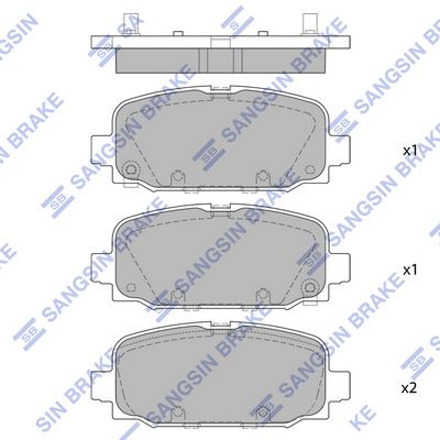 SP4283 Hi-Q Комплект тормозных колодок, дисковый тормоз