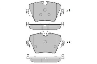 121620 E.T.F. Комплект тормозных колодок, дисковый тормоз