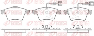 104522 REMSA Комплект тормозных колодок, дисковый тормоз