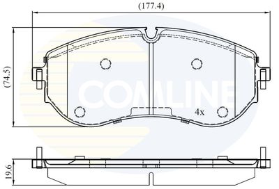 CBP02528 COMLINE Комплект тормозных колодок, дисковый тормоз