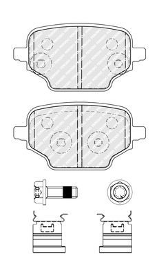 FDB5378 FERODO Комплект тормозных колодок, дисковый тормоз