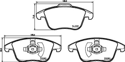 8DB355037781 HELLA PAGID Комплект тормозных колодок, дисковый тормоз