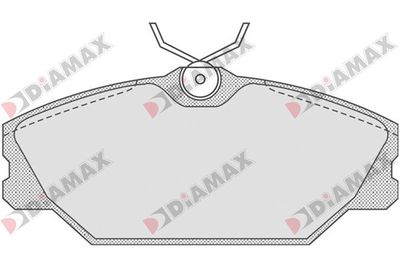 N09072 DIAMAX Комплект тормозных колодок, дисковый тормоз