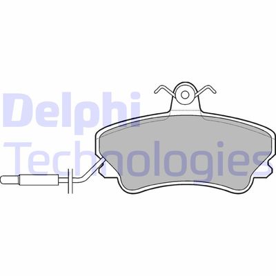 LP822 DELPHI Комплект тормозных колодок, дисковый тормоз