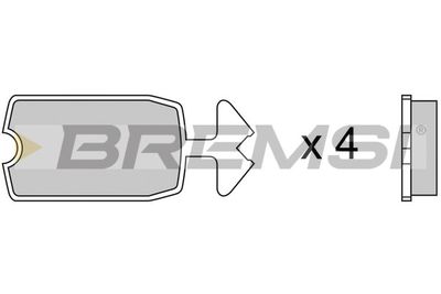 BP2039 BREMSI Комплект тормозных колодок, дисковый тормоз