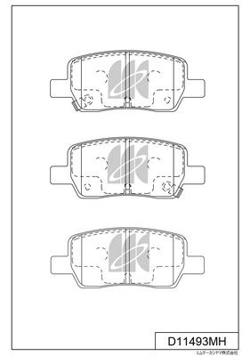 D11493MH MK Kashiyama Комплект тормозных колодок, дисковый тормоз