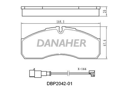 DBP204201 DANAHER Комплект тормозных колодок, дисковый тормоз
