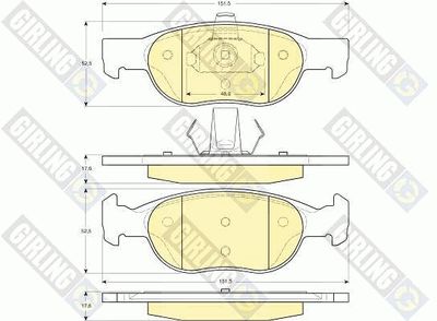 6113822 GIRLING Комплект тормозных колодок, дисковый тормоз