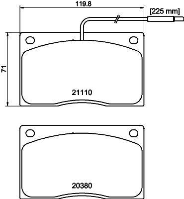 MGB443 MINTEX Комплект тормозных колодок, дисковый тормоз