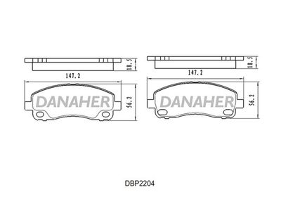 DBP2204 DANAHER Комплект тормозных колодок, дисковый тормоз