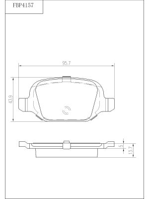 FBP4157 FI.BA Комплект тормозных колодок, дисковый тормоз