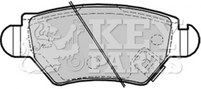 KBP1687 KEY PARTS Комплект тормозных колодок, дисковый тормоз