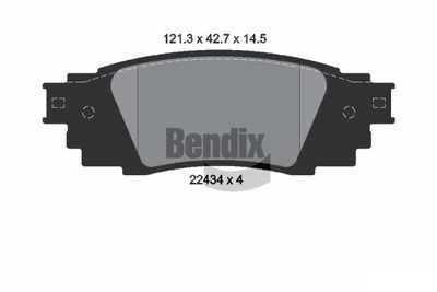 BPD1892 BENDIX Braking Комплект тормозных колодок, дисковый тормоз