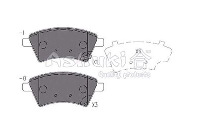 10808208 ASHUKI by Palidium Комплект тормозных колодок, дисковый тормоз