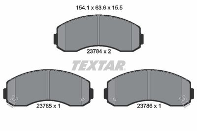 2378401 TEXTAR Комплект тормозных колодок, дисковый тормоз