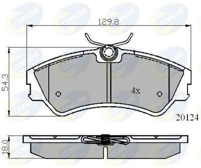 CBP01073 COMLINE Комплект тормозных колодок, дисковый тормоз