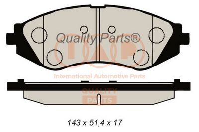 70420034 IAP QUALITY PARTS Комплект тормозных колодок, дисковый тормоз