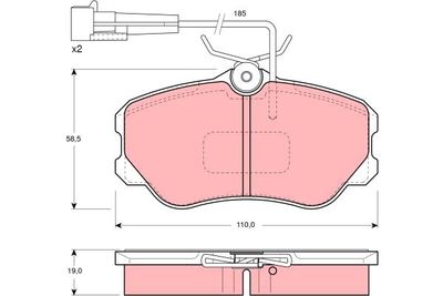 GDB1095 TRW Комплект тормозных колодок, дисковый тормоз