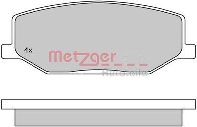 1170259 METZGER Комплект тормозных колодок, дисковый тормоз