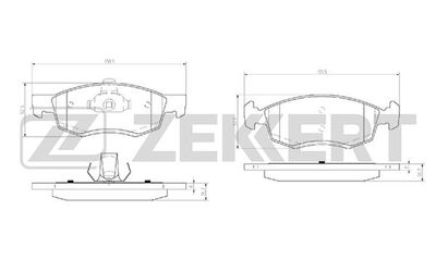 BS2940 ZEKKERT Комплект тормозных колодок, дисковый тормоз