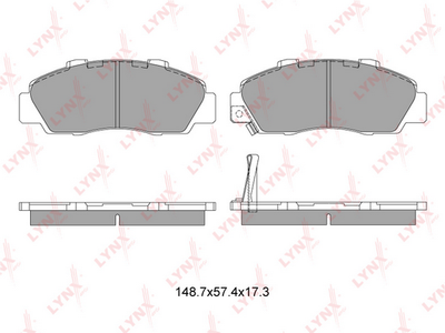 BD3405 LYNXauto Комплект тормозных колодок, дисковый тормоз