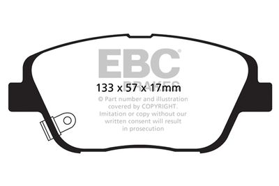 DP1864 EBC Brakes Комплект тормозных колодок, дисковый тормоз