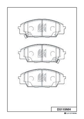 D5119MH MK Kashiyama Комплект тормозных колодок, дисковый тормоз