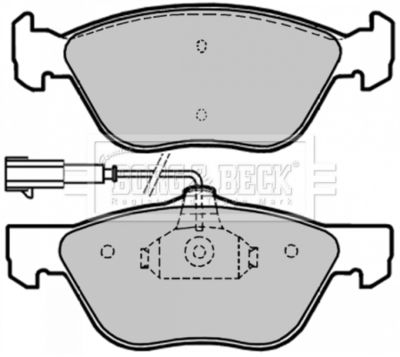 BBP1654 BORG & BECK Комплект тормозных колодок, дисковый тормоз
