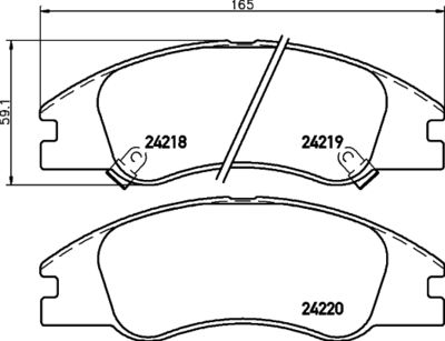 MDB2703 MINTEX Комплект тормозных колодок, дисковый тормоз