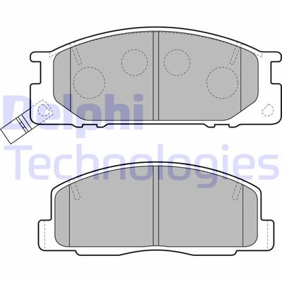 LP1758 DELPHI Комплект тормозных колодок, дисковый тормоз