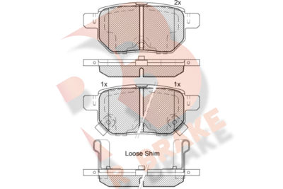 RB1947 R BRAKE Комплект тормозных колодок, дисковый тормоз