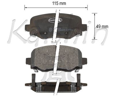 FK10229 KAISHIN Комплект тормозных колодок, дисковый тормоз
