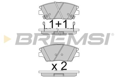 BP3837 BREMSI Комплект тормозных колодок, дисковый тормоз