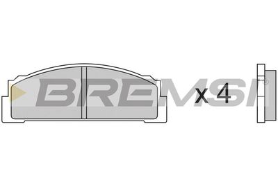 BP2001 BREMSI Комплект тормозных колодок, дисковый тормоз