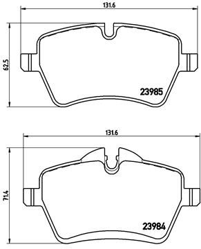 P06051 BREMBO Комплект тормозных колодок, дисковый тормоз