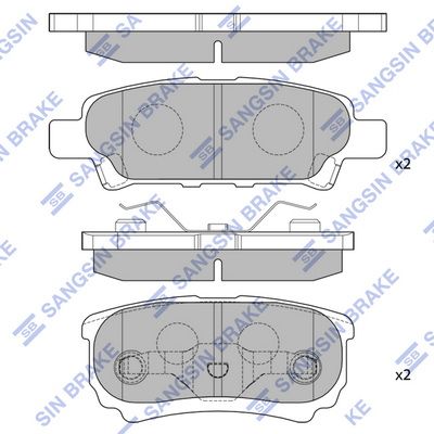 SP2111 Hi-Q Комплект тормозных колодок, дисковый тормоз