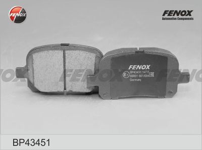 BP43451 FENOX Комплект тормозных колодок, дисковый тормоз