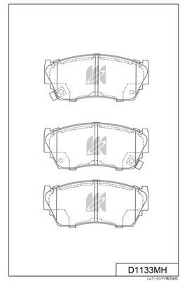 D1133MH MK Kashiyama Комплект тормозных колодок, дисковый тормоз