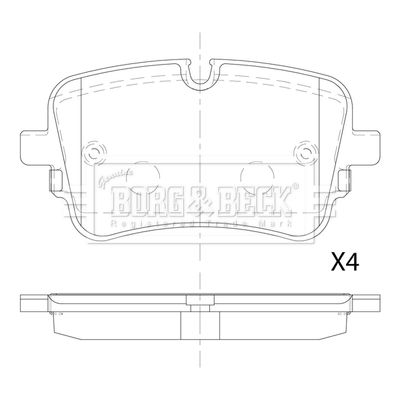 BBP2882 BORG & BECK Комплект тормозных колодок, дисковый тормоз