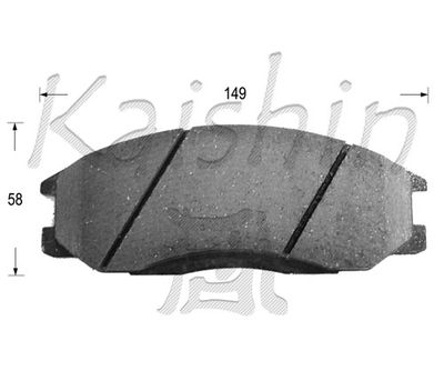 FK11103 KAISHIN Комплект тормозных колодок, дисковый тормоз