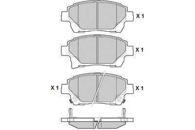 121393 E.T.F. Комплект тормозных колодок, дисковый тормоз