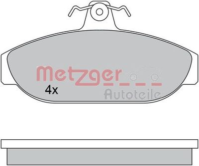 1170315 METZGER Комплект тормозных колодок, дисковый тормоз