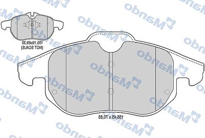 MBF015181 MANDO Комплект тормозных колодок, дисковый тормоз